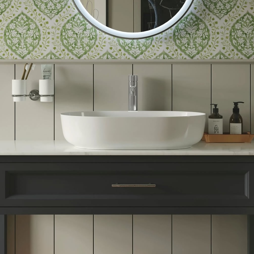 Heritage Keymer Vessel Countertop Basin - Lifestyle